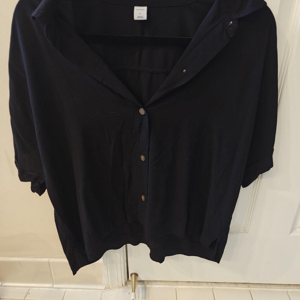 Old Navy Women's Dark Button-Down Shirt